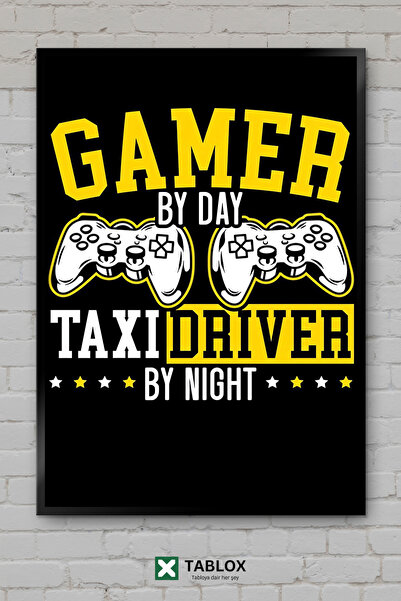 TABLOX Gamer Taxi Driver Αφίσα Espri με εμφάνιση πλαισίου, Διακοσμητικός πίνα...