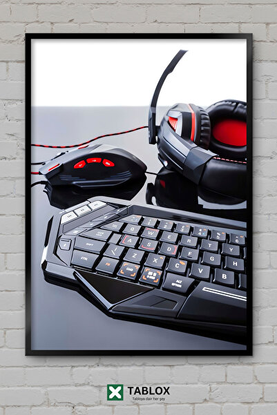 TABLOX Poster de gaming Gamer Decor neon Artă de perete Tablou decorativ înră...