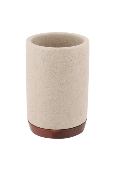 Tendance Polyresin Tumbler (Natural/Acacia, 7 x 10.5 cm)