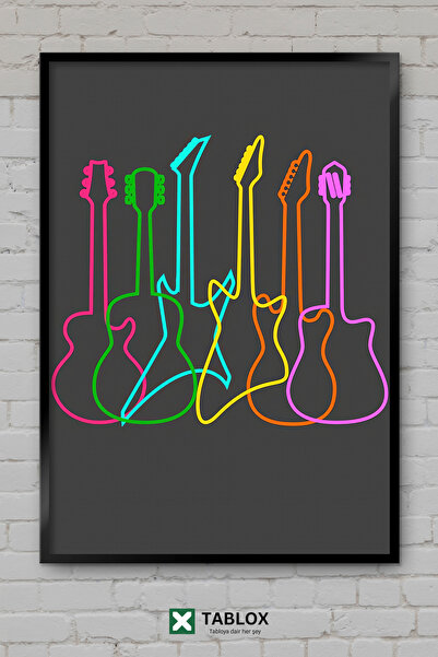 TABLOX Chitarist, Chitarist de chitară electrică, Poster cu chitarist electri...