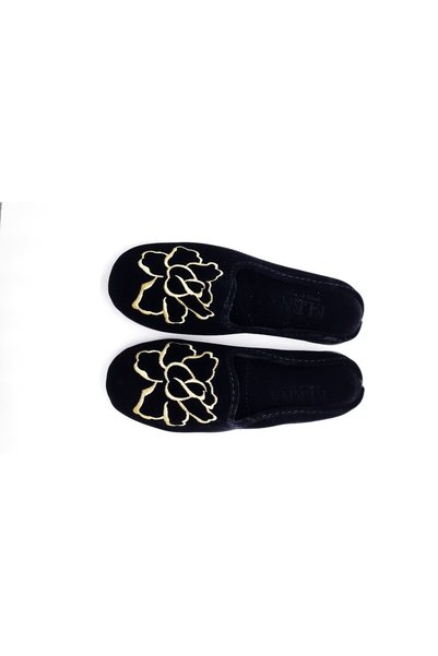 Seçkin Women's House Slippers with Rose Embroidery, Winter Indoor Soft Comfortable Slippers, Dowry Guest Slippers