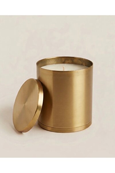 Adentro Design Sarı Metal Kapsül Mumluk⁠