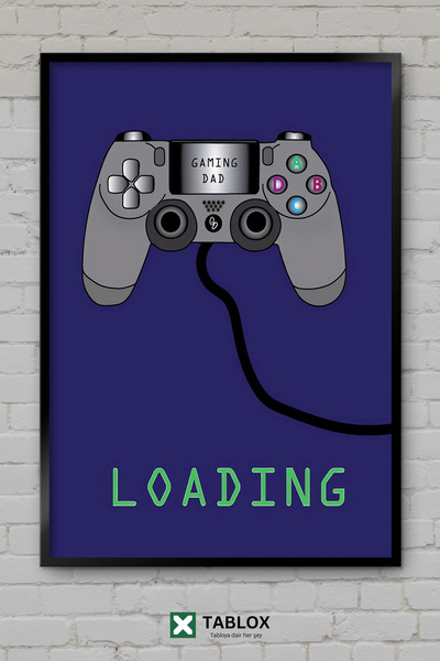TABLOX Gaming Dad Gamer Father Gamer Αφίσα τοίχου νέον με κορνίζα Διακοσμητικ...