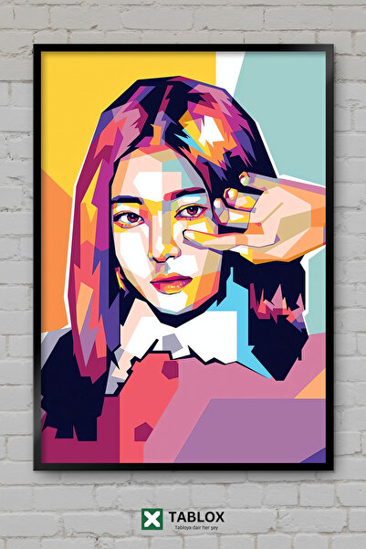 TABLOX Kim Min Ju Kpop Idol Pop Art Korejski Portret Poster Okvir Izgled Deko...