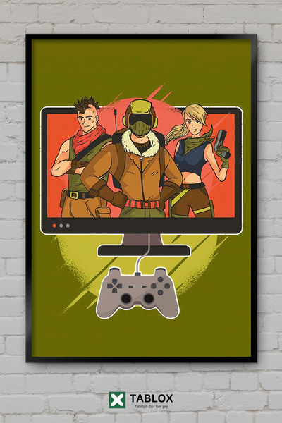 TABLOX Video Game Characters Gamer Frame Appearance Decorative Mdf Painting