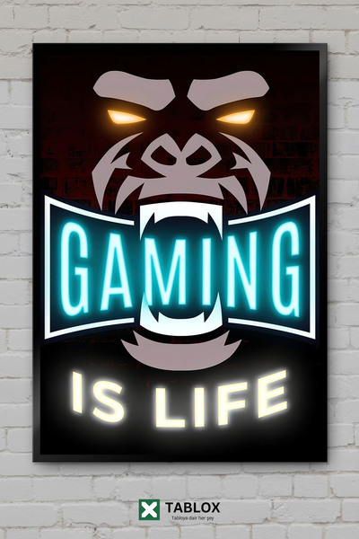 TABLOX Gaming Is Life - Η παιχνίδια είναι η ζωή - Εμπνευστική αφίσα για gamer...