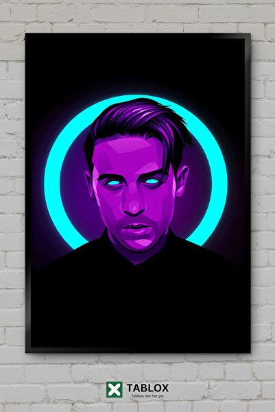 TABLOX G Eazy Ράπερ Χιπ Χοπ Νέον Μουσική Αφίσα Μουσικής με Κορνίζα Διακοσμητι...