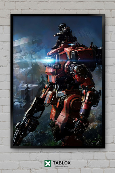 TABLOX Titanfall Video Game Robot Mecha Action Poster Framed Decorative Mdf P...
