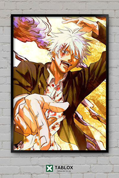 TABLOX Jujutsu Kaisen Gojo Satoru Άνιμε Μάνγκα Ιαπωνική Αφίσα με Πλαίσιο Διακ...
