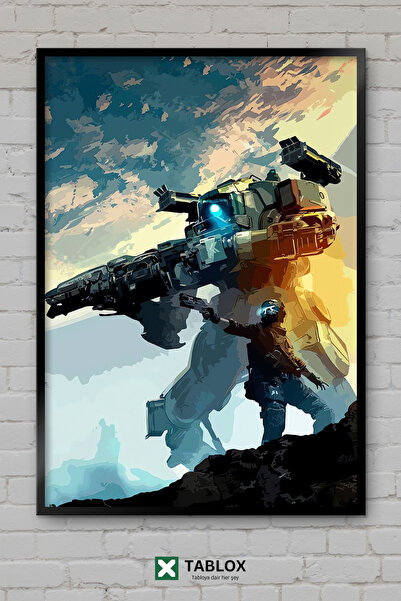 TABLOX Αφίσα δράσης Titanfall Video Game Robot Mecha με πλαίσιο, διακοσμητικό...