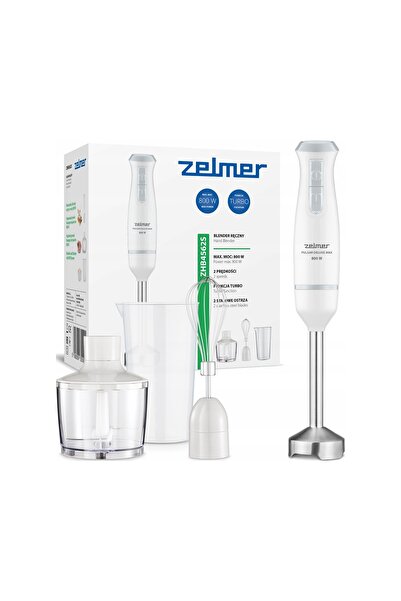 Zelmer Blender manual zhb4562s 800 W alb, set cu tocător și tel