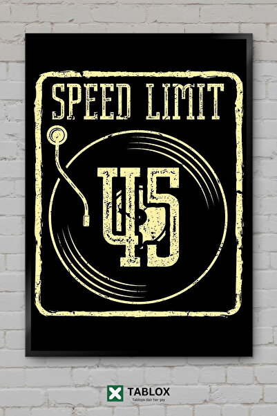TABLOX Vinyl Record Collector Music Retro Framed Decorative Mdf Table