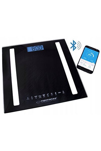 ESPERANZA Cântar de baie electronic din sticlă analitic 180 kg IMC 8 în 1 Blu...