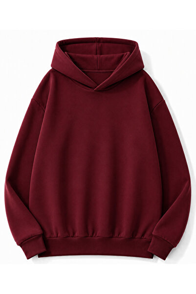MOONBULL Unisex Şimşek Taş Sırt Baskılı Kanguru Cepli Kapüşonlu Oversize Sweatshirt
