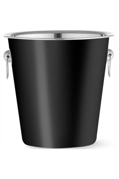 NO BRAND Găleată din oțel pentru gheață și șampanie, 3.3 l. 220 x 190 mm - negru