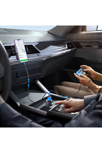 Joyroom Încărcător auto 60W PD USB-C USB-A Negru