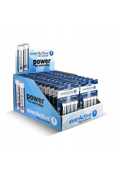everActive Baterii LR6/AA Pro Alcaline 96 bucăți Display Comercial LR64BLPADIS