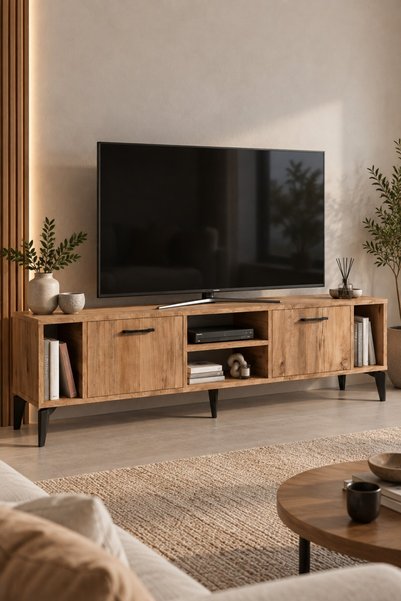 SuloraHome Çok Renkli TV Sehpası 160x35 cm
