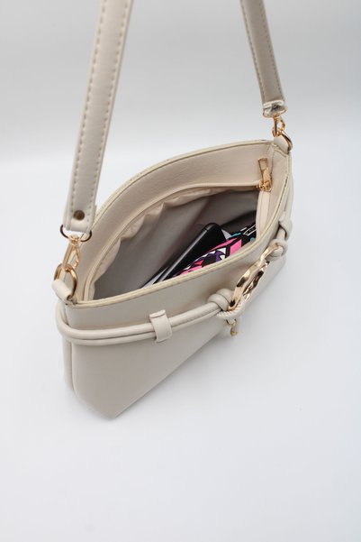 LASSO Women's Crossbody Bag with Front Buckle Accessories, Zipper Closure, Lining, and Strap for Hand, Arm, and Shoulder Use