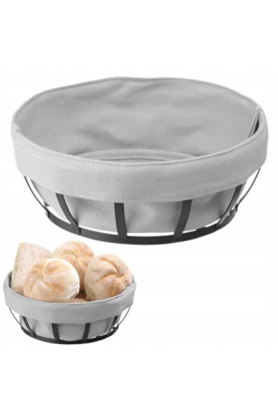 HENDI Coș pentru pâine cu sac gri rotund-427118