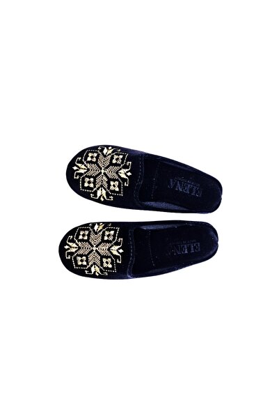 Seçkin Women's Home Slippers Winter Indoor Soft Comfortable Stylish Embroider...