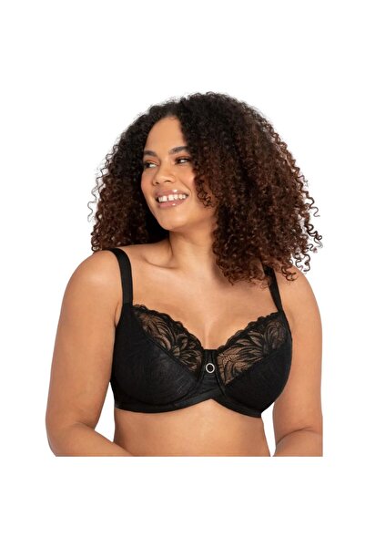 Curvy Kate Δαντελένιο Σουτιέν Μπαλκονέ Χωρίς Ενίσχυση Μαύρο