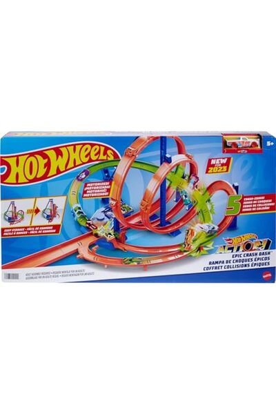 HOT WHEELS Set de trucuri de circ, buclă epică, pentru băieți, cadou de ziua ...