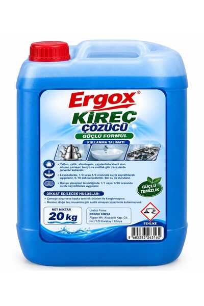 KİREÇ ÇÖZÜCÜ BANYO VE KİREÇ TEMİZLEYİCİ 20 KG EKONOMİK BOY ULTRA GÜÇLÜ