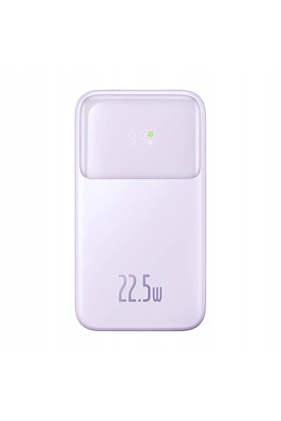 Baseus Baterie externă cu afișaj 10000mAh 22.5W + Cablu USB-A / USB-C Mov