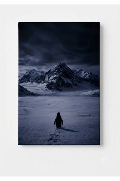 yalnız yürüyen penguen (nihilist) kanvas tablo 70 x 100