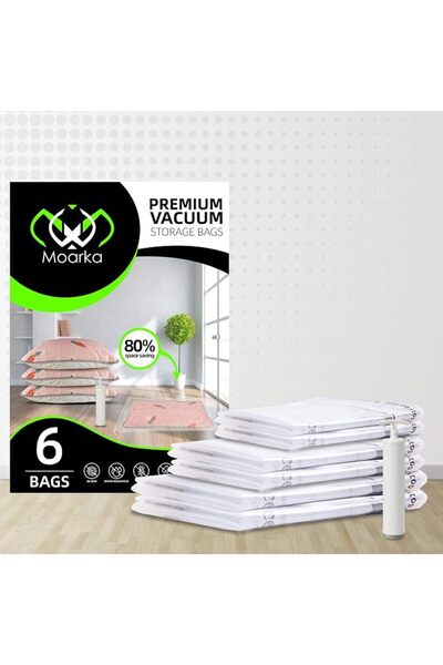 GENERAL Vacuum Storage Bags - 6 Pcs Travel Compression Bag - Clothing Storage...