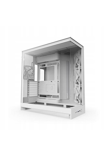 Nzxt H9 Flow Midi Tower ATX Carcasă Gaming cu Fereastră Albă și Răcire CM-H92...