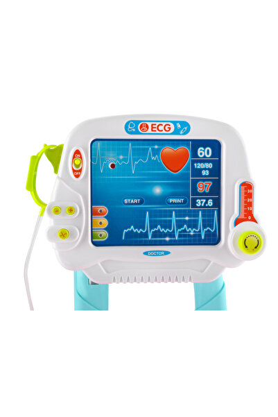 ISO TRADE Set de doctor pentru copii XXL, tip cărucior, cu accesorii de docto...
