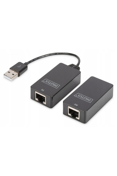 Digitus Cablu prelungitor USB 1.1 cu înșurubare Cat.5e/6 UTP/SFP până la 45m, cz