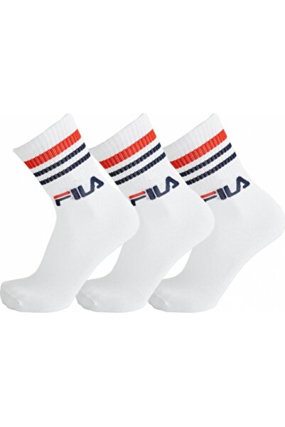 Fila Αθλητική Κάλτσα Unisex Unique Lifestyle F9090 Λευκή 3 τεμάχια