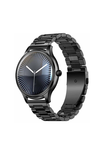COLMI Ceas inteligent L28 Negru+Negru cu curea din oțel, Apeluri Bluetooth