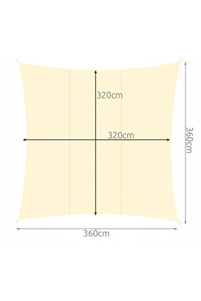 Gardlov Velă de umbrire 3.6x3.6m 23165