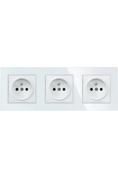 Interlook Soclu de sticlă triplu cu contact cu pin