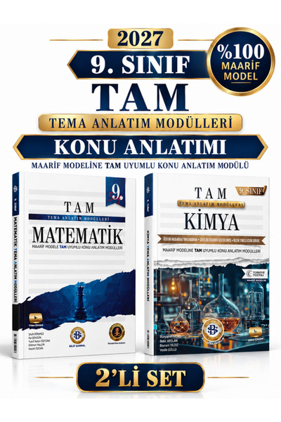 Bilgi Sarmal Yayınları 2027 9.SINIF TAM MATEMATİK-KİMYA %100 Maarif Modele Uy...