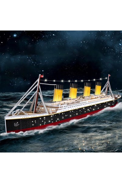 NO BRAND MODEL DE NAVĂ 3D PUZZLE CU 266 DE ELEMENTE – SET DE CONSTRUCȚIE ȘI D...