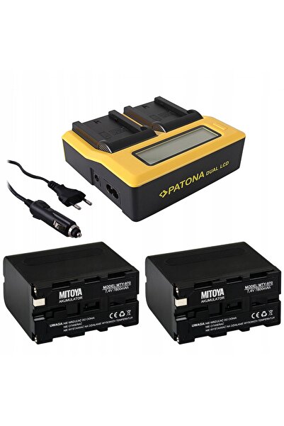 Patona NP-F970 Baterie 7800mAh Pachet Dublu și Încărcător AC