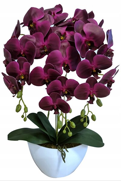 Damich Orhidee artificială Phalaenopsis cu flori roz, manoperă realistă.