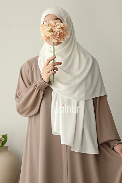 ASİLNUR Elif Büyük Boy Şal 70x220 Ekru
