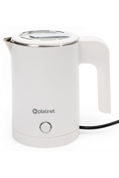 Platinet Fierbător electric de călătorie, alb, mic și compact, 0,6L, 600W