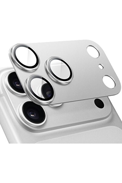 m.tk moveteck iPhone 18 Pro Max Uyumlu Kamera Lens Koruyucu Metal Çerceveli T...