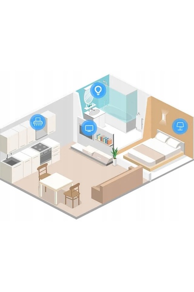 NO BRAND Releu ON/OFF WiFi 63A, Control Programat, TUYA SMART, Cutie pentru ș...