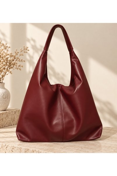 EdButikModa حقيبة كتف نسائية كبيرة الحجم ذات ملمس ناعم، للاستخدام اليومي، تصميم أنيق
