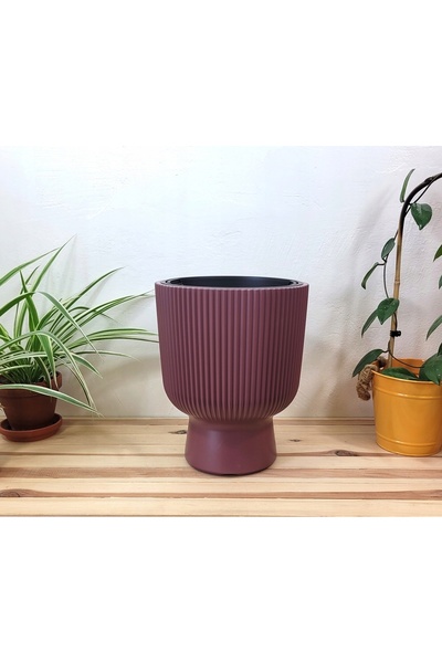 Prosperplast Ghiveci rotund cu inserție pentru living Milly marsala balcon