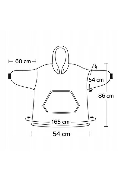 NO BRAND KOC BLUZA Supradimensionată Călduroasă Groasă KOCOBLUZA 2 în 1 XXL c...
