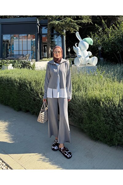 Adalenna Moda Merserize Üçlü Triko Takım